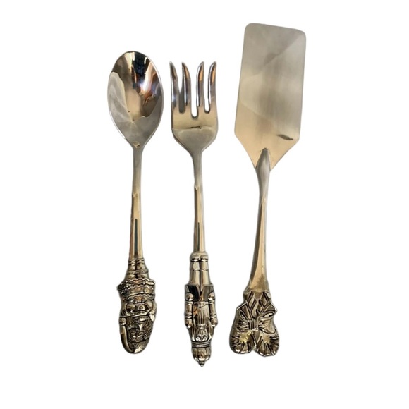 International Silver Company Christmas Holiday 3 PC Serving Set Silver Plated - Picture 5 of 9